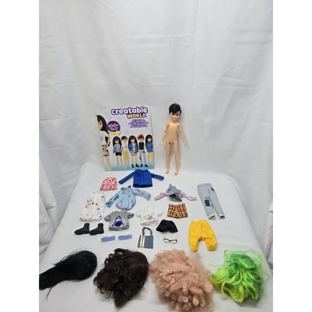 Mattel Creatable World Doll  Light Skin Body with Black Hair  Gender Neutral Lot